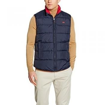 SPAGNOLO Reversible 0738, Chaleco para Hombre, Azul Marino y Rojo, 48