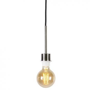Lámpara colgante moderna de acero con cable negro - COMBI 1, adecuada para LED, max. 1 x 60 Watt