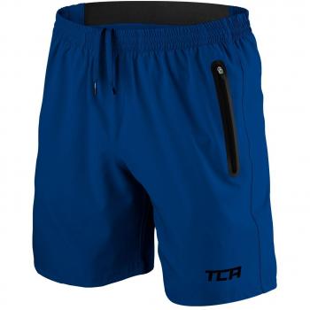 Pantalones Cortos Ligeros Elite Tech para Hombre con Bolsillos y Cremallera - Azul, S