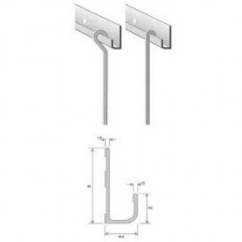 Cimaise Murale de Aluminio Epóxico Blanco 2 m con Perforaciones - Civic 23141920