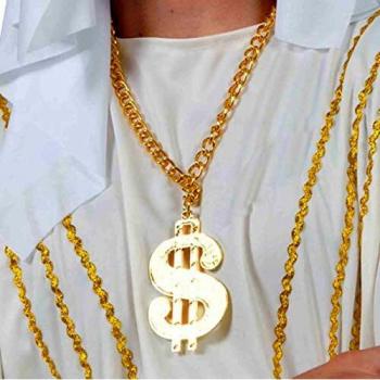 Guirca Fiestas GUI16874 - Collar con colgante símbolo de dólar $