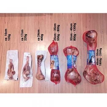 Hueso de jamón italiano 24 cm para perros, sabor a carne, envase al vacío