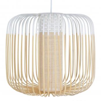 Lámpara colgante Forestier Bamboo Light M 45 cm blanco, diámetro 45 cm, altura 40 cm, material bambú