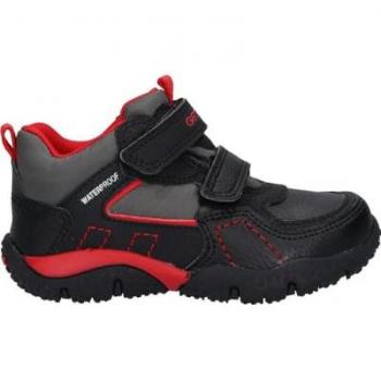 Zapatillas Deportivas para Niño Geox Baltic WPF Impermeables y Forradas, Color Negro-Rojo, Talla 24 EU