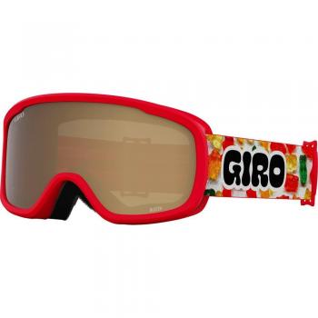 Máscara de esquí y snow para niños Giro Buster rojo multicolor gominolas con lente Amber Rose