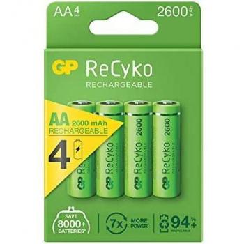 GP Recyko AA 2600mAh Recargable Batteries Blister de 6 Unidades