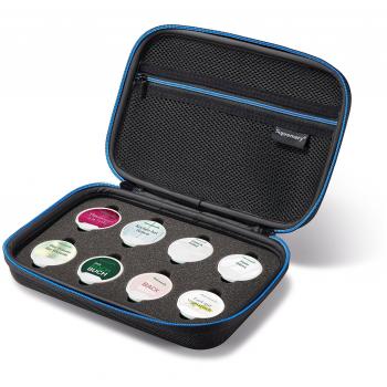 Supremery Thermomix chip de almacenamiento titular de Casos Caso con bolsillo de malla, cremallera y correa de transporte - resistentes en Azul / Negro Agua