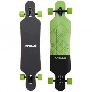 Longboard Apollo 40 Edición Especial, Twin Tip, Madera Multicapa, Alta Velocidad ABEC, Drop-Through para Freeride y Estabilidad