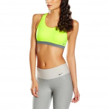 Nike Pro Fierce - Sujetador para mujer, color Amarillo, talla XS