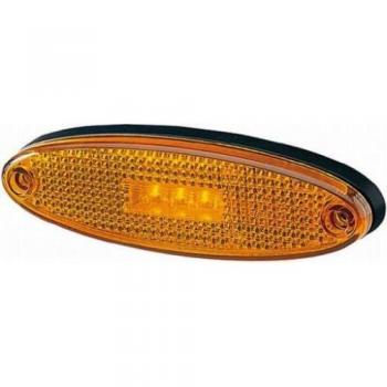 HELLA 2PS 007 943-311 Luz de delimitación lateral - LED - 12V - montaje exterior - Color LED: amarillo - Cable: 500mm - izquierda/derecha