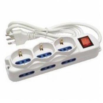9-Outlet Versatile Power Strip 10/16A with Switch and Schuko Sockets