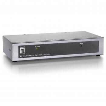 Transmisor de Audio/Video por Cat.5 de Largo Alcance 4 Puertos LevelOne AVE-9304