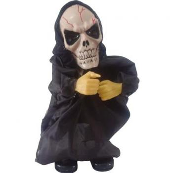 Esqueleto Bailongo 29 cm con Luz, Sonido y Movimiento - Decoración de Halloween Ideal para Fiestas y Celebraciones