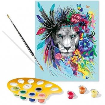 Ravensburger CreArt Adult Trend, Boho Lion, Pintar por Números, Edad Recomendada 14 +