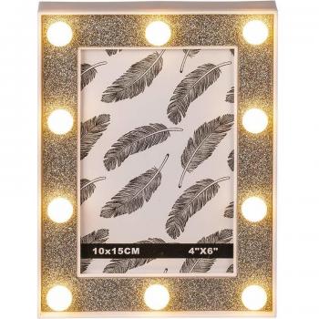 Portafotos con Glitter y 10 led 10x15cm