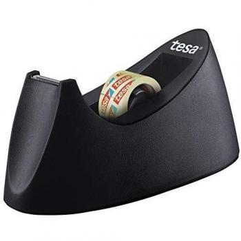 Dispensador de mesa tesa Easy Cut CURVE , antideslizante, manejo sencillo, corte limpio, incl. 1 rollo de tesafilm transparente de 10 m:19 mm u opcionalmente 8 rollos de tesafilm transparente de 33