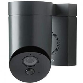 Cámara de Seguridad Exterior Somfy Full HD 1920 x 1080 píxeles, Wifi, Visión Nocturna, Gran Ángulo 130°, Sirena Integrada 110 dB