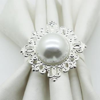 12pcs Pearl Anillo servilletero servilleta Bodas y Hotel Suministros