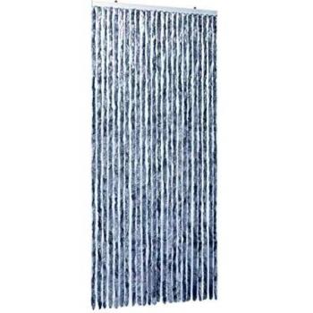SengentoStyle Vliegengordijn 100x220 cm chenille zilverkleurig
