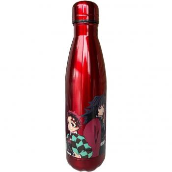 Botella de Acero Inoxidable Demon Slayer - Tanjiro & Giyu Tomioka Roja 500ml