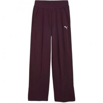 Pantalón ancho Puma Her High Waist Straight para mujer en color morado, talla L