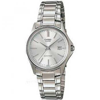 Reloj de pulsera CASIO LTP-1183A-7A con correa metálica y esfera plateada