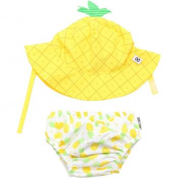 Zoocchini - Set bañador pañal + gorro UPF 50 piña 6-12 meses.