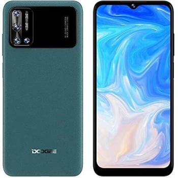 DOOGEE N40 Pro Android 11 Móvil Libres 4G, Helio P60 Octa-Core 6GB+128GB, 6.52'' HD+ Teléfono, Batería 6380mAh, Cámara Trasera Cuatro 20MP, Cámara Frontal 16MP, Huella Digital Dual SIM GPS Verde