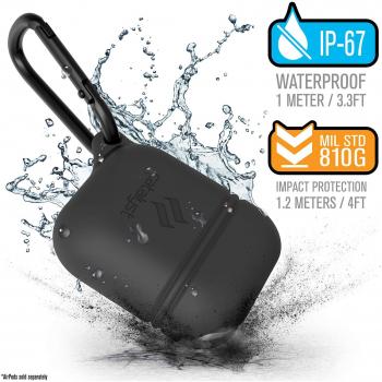 Catalyst Funda Apple Airpods Cascos Bluetooth inalámbricos Auriculares iPhone con mosqueton Silicon Airpods Case - Gris Sideral