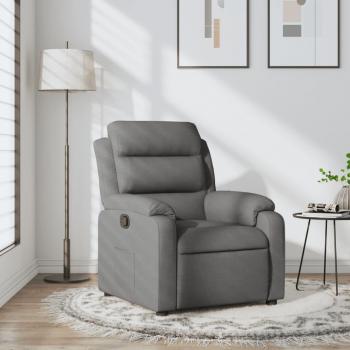 Vidaxl Sillón Reclinable Tela Gris Oscuro