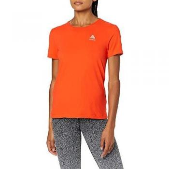 Odlo Camiseta Mujer S/S Cuello Redondo Berit Lo T-Shirt, Mujer, Camiseta, 221371, Tomate de Cereza, L
