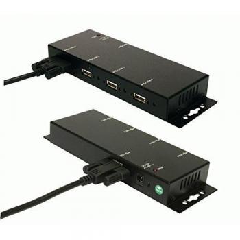 Concentrador USB 2.0 de 4 puertos, atornillable, carcasa metálica EXSYS EX-1166HMV