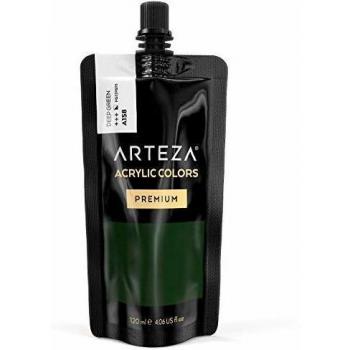 ARTEZA Pintura acrílica para manualidades y arte | Tubo de 120 ml | Acrílico de color Verde Oscuro