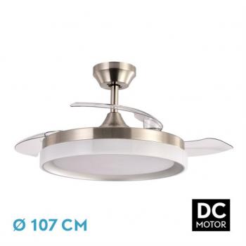 Ventilador de Techo FABRILAMP Zenit Negro 72W 3 Aspas Desplegables