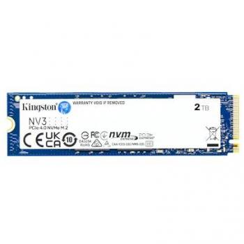 Kingston NV3 2TB M.2 2280 PCIe 4.0 NVMe SSD (SNV3S/2000G) - Read Speed: 6000MB/s, Write Speed: 5000MB/s