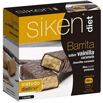 Siken Diet Vanilla-Caramel Protein and Fiber Bar (5 Units, 180g)