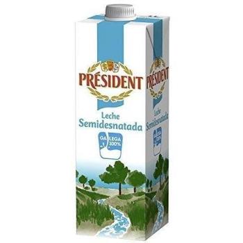 PRESIDENT Leche Desnatada UHT Slim, Pack de 6 Litros