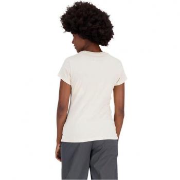 Camiseta New Balance Essentials Beige Mujer