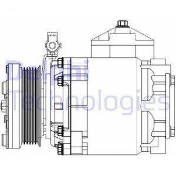Compresor de aire acondicionado DELPHI CS20525, tipo: compresor, características: alta eficiencia, diseño compacto, refrigerante compatible R134a, fácil instalación, durabilidad garantizada