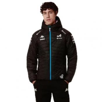 Alpine F1 Aboucou 2024 Hooded Down Puffer Jacket for Men, Black, XXXL
