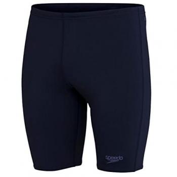 Bañador Speedo Eco Endurance+ Jammer azul gris 26, fabricado con tejido reciclado, alta resistencia al cloro, secado rápido, diseño ajustado para mayor comodidad y soporte durante el rendimiento acuático