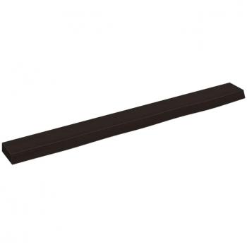 Estante de pared marrón oscuro de roble macizo tratado 100x10x4 cm