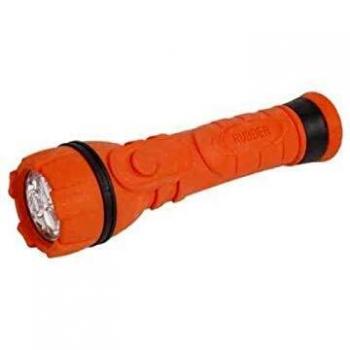 Linterna LED 3 en goma, 20 Lúmenes, IPX4, alimentada por 2xAA