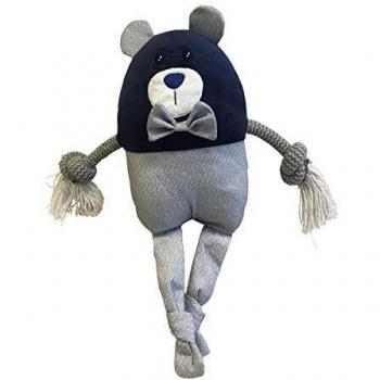 Peluche para Perros Gloria - Tamaño 23 cm - Peluche Pumba - Juguete para Perros - Peluche con Sonido - Textura Suave - Material Resistente - Ideal para Perros Grandes - Color Gris/Azul