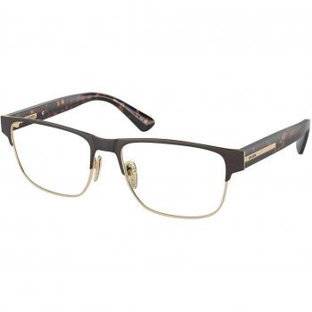 Prada PR 57ZV 01U1O1 Men's Eyeglasses Brown Size 56 - Blue Light Block Available