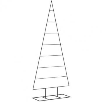 vidaXL 150 cm Black Metal Christmas Tree for Decoration