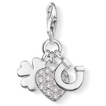 Ladies THOMAS SABO Sterling Silver Charm Club Lucky Charm