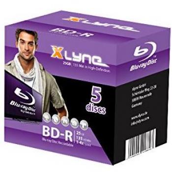 Xlyne Blu-ray 25GB 5pcs BD-R jewel case 4x