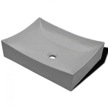 vidaXL Lavabo de Cerámica Porcelana de Cuarto de Baño Arte Blanco Alto Brillo
