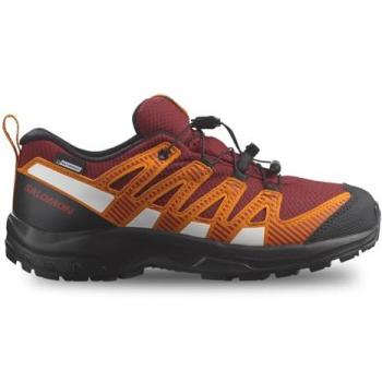 Zapatillas Salomon XA Pro V8 ClimaSalomon Waterproof Granate Naranja Infantil - 32